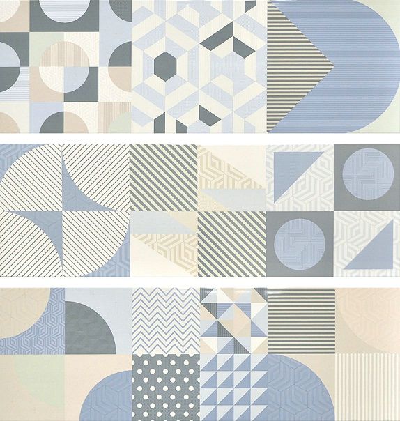 Плитка Decor Cromatica Mix (25x75) - Cifre