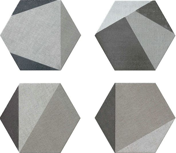 Плитка Hextangram Fabric Grey (28,5x33) - Realonda