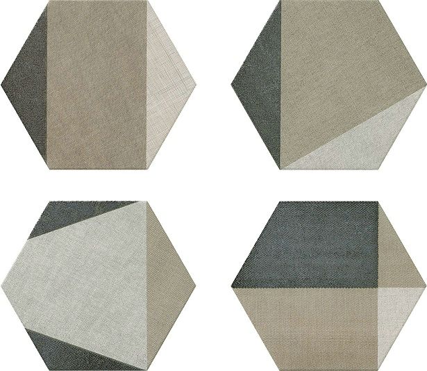 Плитка Hextangram Fabric Taupe (28,5x33) - Realonda