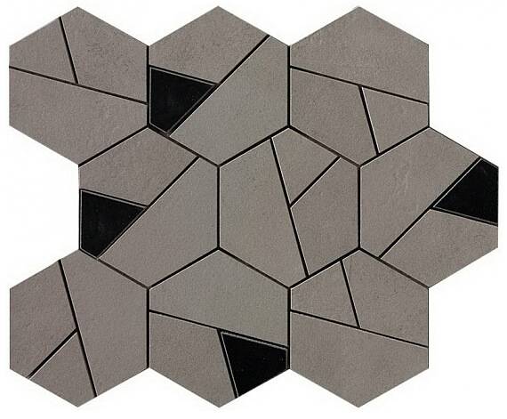 Плитка AN69 Boost Smoke Mosaico Hex Black (25x28,5) - Atlas Concorde