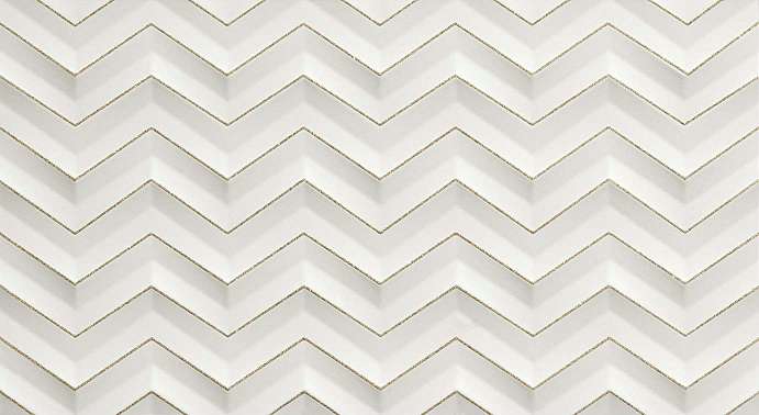 Плитка 3D White Chevron Glitter Matt (30,5x56) - Atlas Concorde Russia