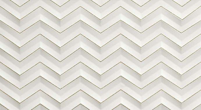 Плитка 3D White Chevron Glitter Matt (30,5x56) - Atlas Concorde Russia