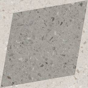 Плитка Drops Natural Rhombus Decor Grey (18,5x18,5) - Wow