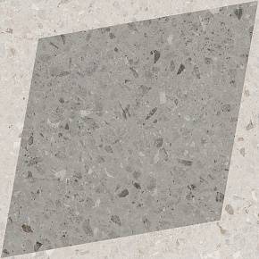 Плитка Drops Natural Rhombus Decor Grey (18,5x18,5) - Wow