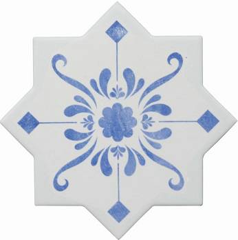 Плитка Becolors Star Dec. Stencil Electric Blue (13,25x13,25) - Cevica