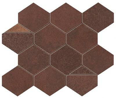 Плитка 9BNC Blaze Mosaico Nest Corten (29,4x25,8) - Atlas Concorde