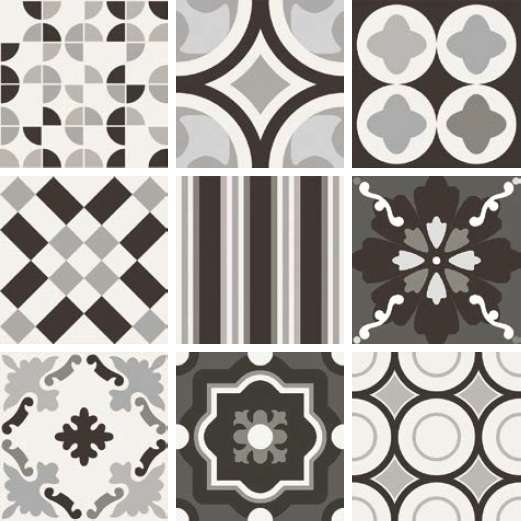 Плитка Patchwork B&W Mix 20x20 (20x20) - Sant Agostino