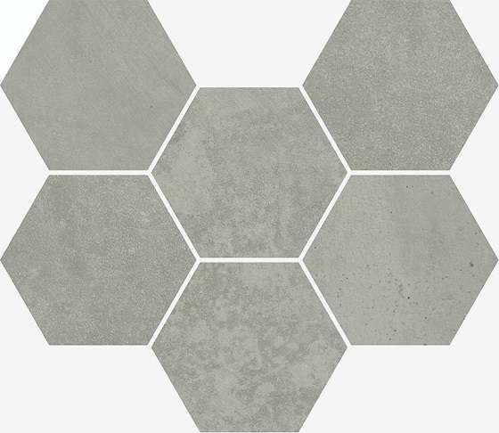 Плитка Terraviva Grey Mosaico Hexagon / Терравива Грэй Мозаика Гексагон (620110000109) (25x29) - Italon