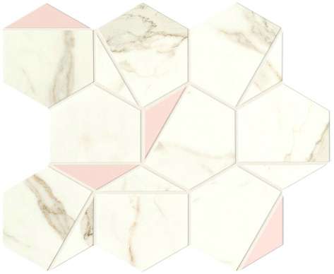 Плитка A4WS Marvel Calacatta Prestigio Rose Hex Silk (25,1x29) - Atlas Concorde