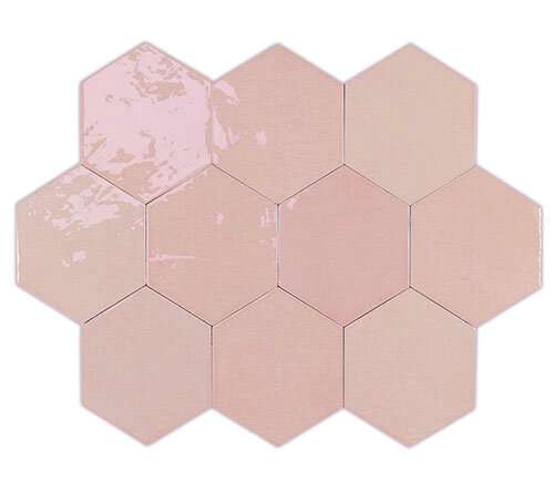 Плитка Zellige Hexa Pink (10,8x12,4) - Wow