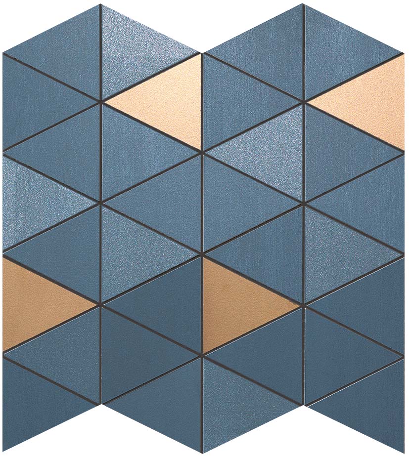 Плитка 9MDU Mek Blue Mosaico Diamond Gold (30,5x30,5) - Atlas Concorde