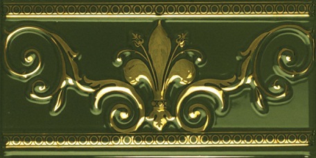 Плитка Cenefa Noblesse Verde Botella Gold (10x20) - Almera Ceramica